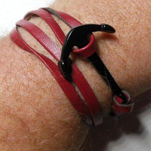 Set of 3 leather adjustable wrap bracelets NWOT